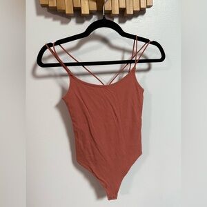 Abercrombie & Fitch Terracotta Double Strap Bodysuit
